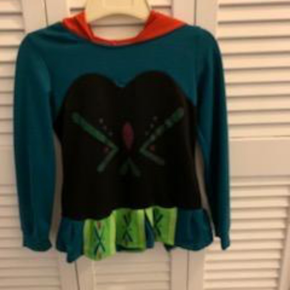 Frozen inspired hoodie long sleeve shirt